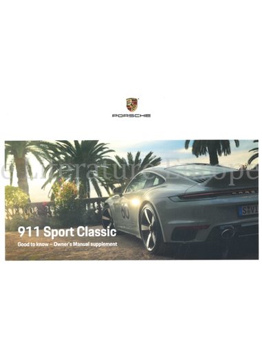 2022 PORSCHE 911 SPORT CLASSIC BIJLAGE INSTRUCTIEBOEKJE ENGELS