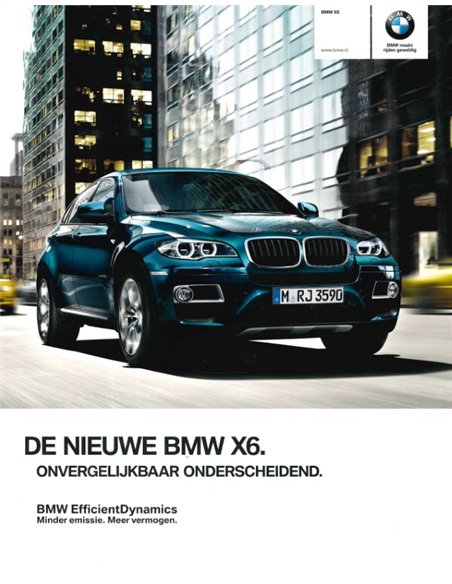 2012 BMW X6 PROSPEKT NIEDERLANDISCH