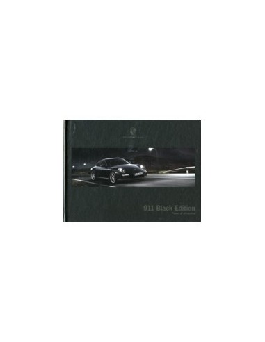 2011 PORSCHE 911 BLACK EDITION HARDCOVER PROSPEKT ENGLISCH