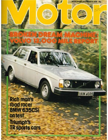 1978 MOTOR MAGAZINE 9 DECEMBER ENGELS