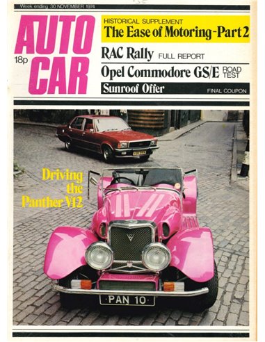 1974 AUTOCAR MAGAZINE 4075 ENGELS