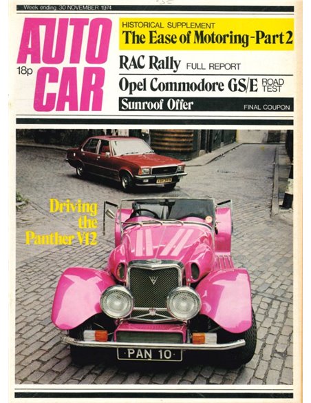 1974 AUTOCAR MAGAZINE 4075 ENGELS