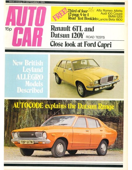 1974 AUTOCAR MAGAZINE 4065 ENGELS