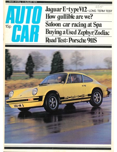 1974 AUTOCAR MAGAZINE 4057 ENGLISH 