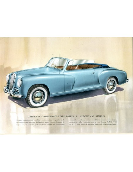 1951 LANCIA AURELIA B10 BROCHURE