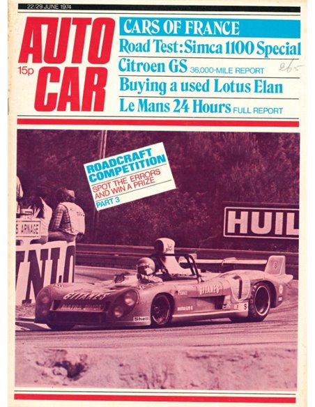 1974 AUTOCAR MAGAZINE 4053 ENGELS