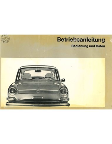 1972 VOLKSWAGEN 1600 INSTRUCTIEBOEK DUITS