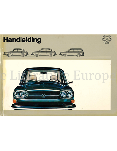 1973 VOLKSWAGEN 412 BETRIEBSANLEITUNGNIEDERLANDISCH