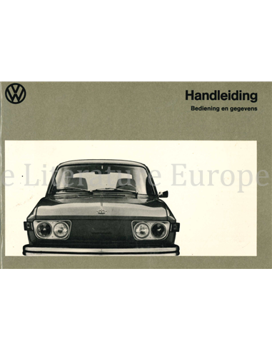 1973 VOLKSWAGEN 412E INSTRUCTIEBOEK DUITS