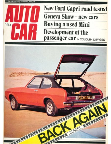 1974 AUTOCAR MAGAZINE 4041 ENGLISH 