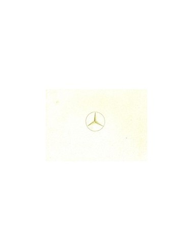 1952 MERCEDES BENZ TYPE 300 BROCHURE ENGELS
