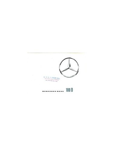 1960 MERCEDES BENZ 180D BROCHURE ENGELS