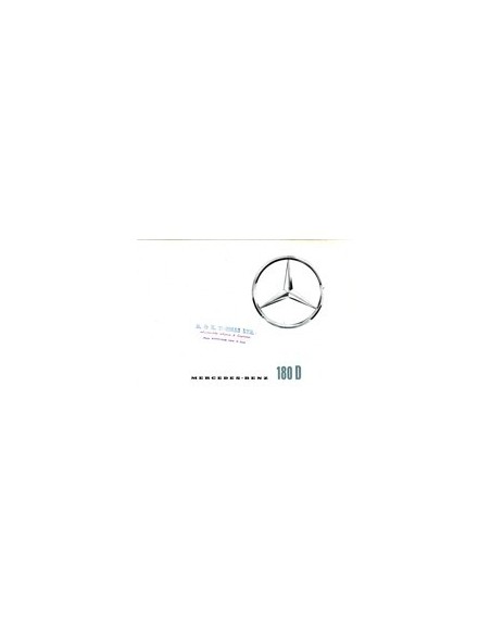 1960 MERCEDES BENZ 180D BROCHURE ENGELS