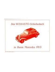 1953 MERCEDES BENZ 170 S LEAFLET DUITS