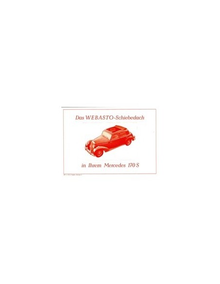 1953 MERCEDES BENZ 170 S LEAFLET DUITS