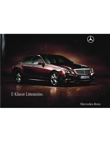 2009 MERCEDES BENZ E-CLASS SALOON BROCHURE GERMAN