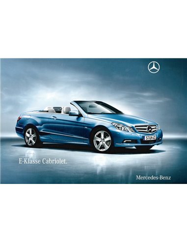 2010 MERCEDES BENZ E-CLASS CONVERTIBLE BROCHURE DUTCH