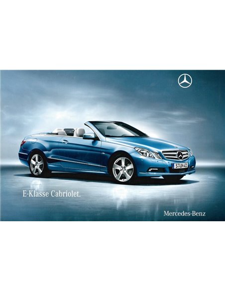 2010 MERCEDES BENZ E-CLASS CONVERTIBLE BROCHURE DUTCH
