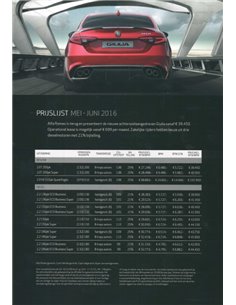 2016 ALFA ROMEO GIULIA BROCHURE NEDERLANDS 2