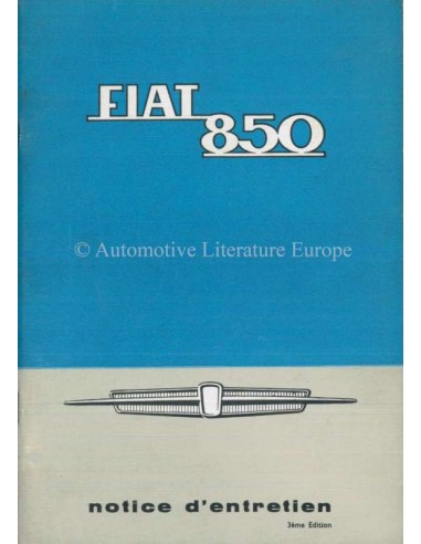 1965 FIAT 850 BETRIEBSANLEITUNG FRANZÖSISCH