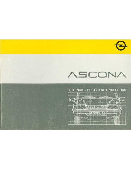 1986 OPEL ASCONA OWNERS MANUAL NEDERLANDS