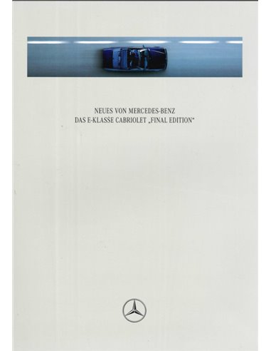 1996 MERCEDES BENZ E KLASSE CONVERTIBLE FINAL EDITION BROCHURE GERMAN