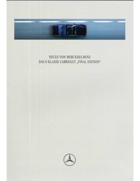 1996 MERCEDES BENZ E KLASSE CABRIOLET FINAL EDITION PROSPEKT DEUTSCH