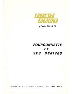 1969 FIAT 600 T BETRIEBSANLEITUNG FRANZÖSISCH 2