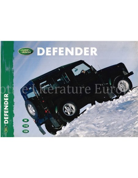 1999 LAND ROVER DEFENDER BROCHURE NEDERLANDS