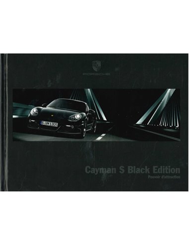 2012 PORSCHE CAYMAN S BLACK EDITION HARDCOVER BROCHURE FRENCH