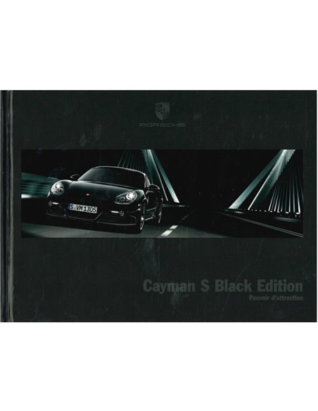 2012 PORSCHE CAYMAN S BLACK EDITION HARDCOVER PROSPEKT FRANZÖSISCH