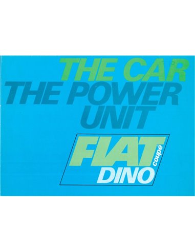 1967 FIAT DINO COUPE BROCHURE ENGLISH