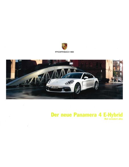 2016 PORSCHE PANAMERA 4 E-HYBRID PROSPEKT NIEDERLÄNDISCH