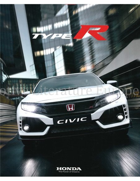 2018 HONDA CIVIC TYPE R BROCHURE DUITS