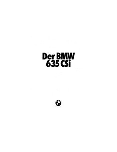1978 BMW 6 SERIE BROCHURE DUITS