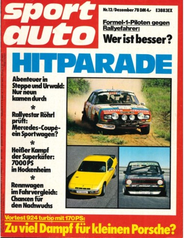 1978 SPORT AUTO MAGAZINE 12 GERMAN