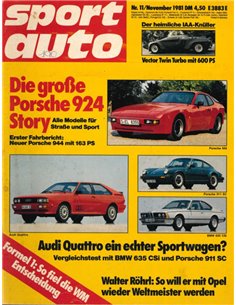 1981 SPORT AUTO MAGAZINE 11 GERMAN