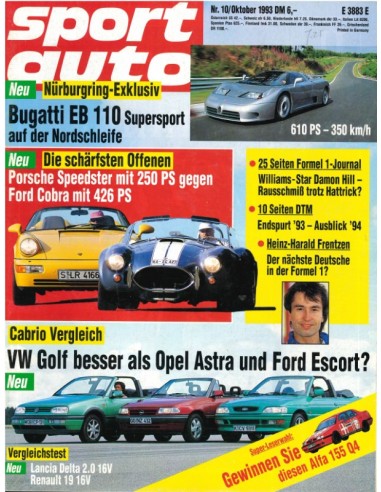 1993 SPORT AUTO MAGAZINE 10 GERMAN
