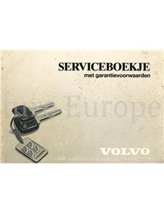 1987 VOLVO GARANTIE & WARTUNG NIEDERLÄNDISCH