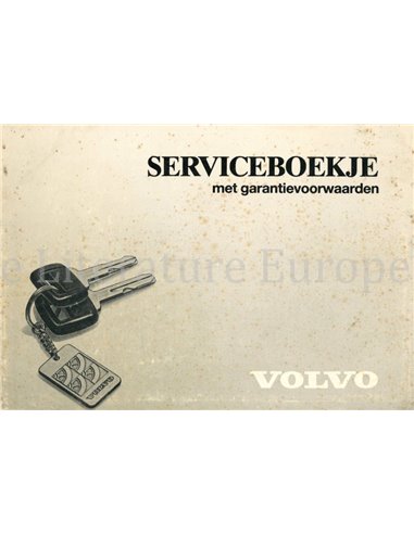 1987 VOLVO GARANTIE & WARTUNG NIEDERLÄNDISCH