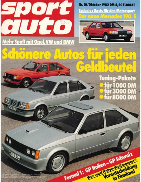 1982 SPORT AUTO MAGAZINE 10 GERMAN
