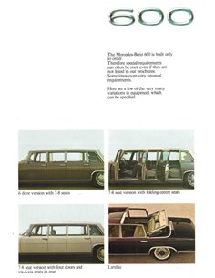 1970 MERCEDES BENZ 600 BROCHURE ENGELS 2