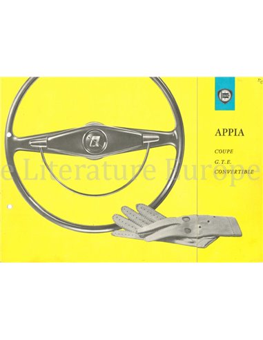 1960 LANCIA APPIA COUPE GTE CONVERTIBLE BROCHURE ENGLISH