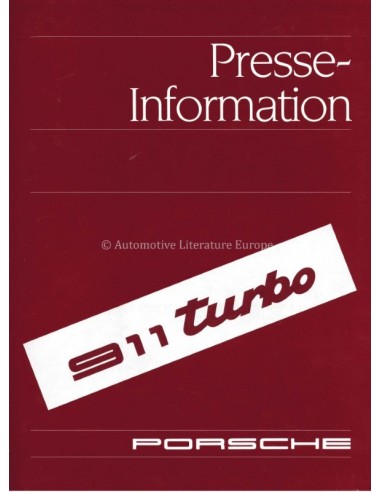1990 PORSCHE 968 911 TURBO PRESSKIT ENGLISH