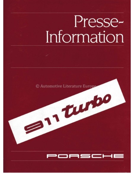 1990 PORSCHE 968 911 TURBO PRESSEMAPPE DEUTSCH
