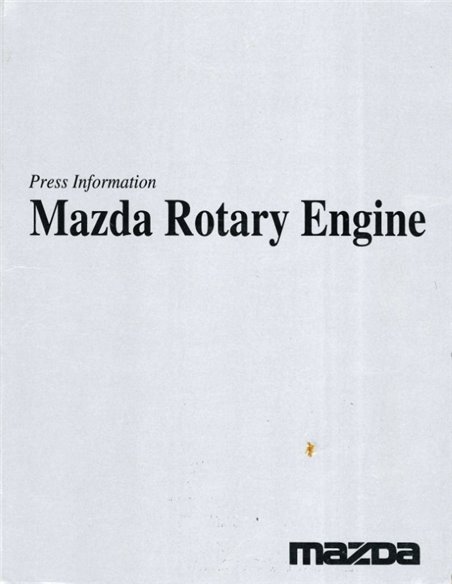 1993 MAZDA ROTARY ENGINE ENGINE PRESSE PROSPEKT 