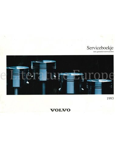 1993 VOLVO GARANTIE & WARTUNGSHEFT NIEDERLÄNDISCH
