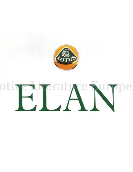 1989 LOTUS ELAN PROSPEKT ENGLISCH
