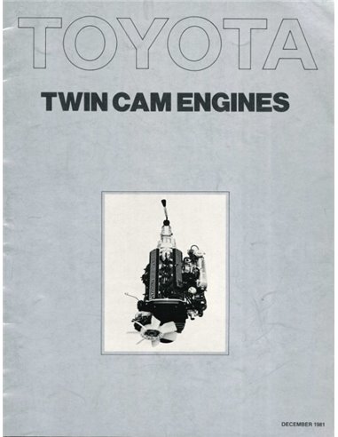 1981 TOYOTA TWIN CAM MOTOR TECHNISCHER INFORMATION ENGLISCH