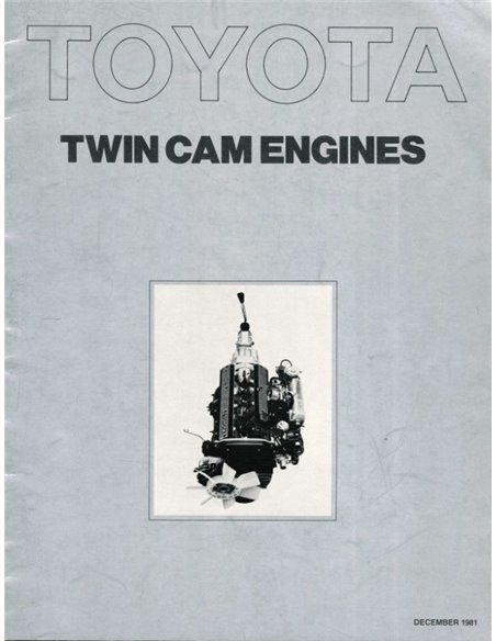 1981 TOYOTA TWIN CAM MOTOR TECHNISCHER INFORMATION ENGLISCH